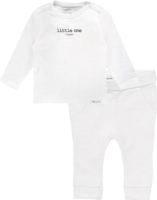 Noppies Set(2delig) Unisex Shirt Wit Broek Wit - Maat 62 van Noppies