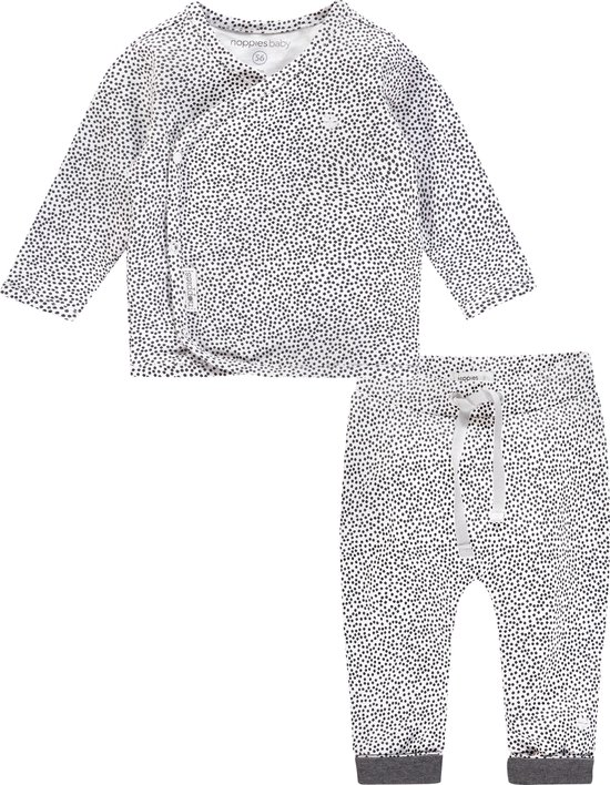 Noppies Unisex Set(2delig) Shirt en Broekje Wit Grijs - Maat 62 van Noppies