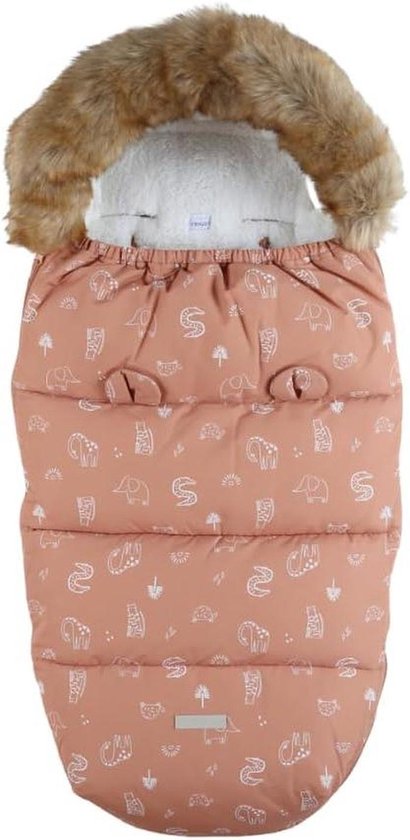 NOUKIE'S - Canvas footmuff - Savannah motif - 6 to 36 months