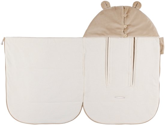 Noukie's F&O Voetenzak Autostoel - Veloudoux - Beige