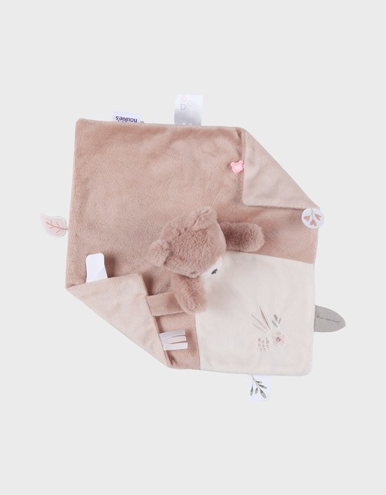 Noukie's - Knuffeldoekje - Tidou - Beer - Beige - 27cm op 27 cm van Noukie's