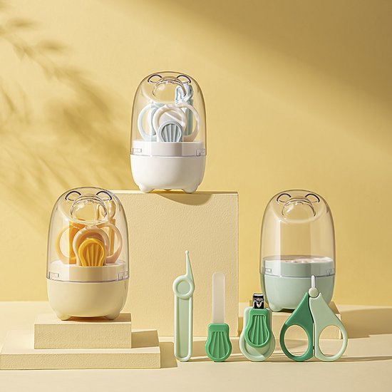 NovaZen Amsterdam Baby Nail Care Set - Veilig & Zacht - Schattig & Draagbaar van Merkloos