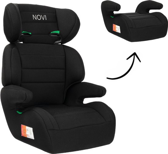 Novi Baby Charly Premium Autostoel - i-Size - Gordel - Zwart - Geschikt van 126 tot 150 cm van Novi Baby®