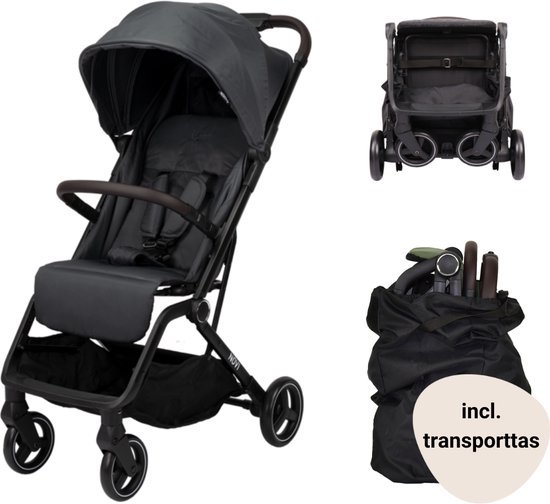 Novi Baby® Cloud Go Buggy - Donker Grijs - Inclusief transporttas van Novi Baby®