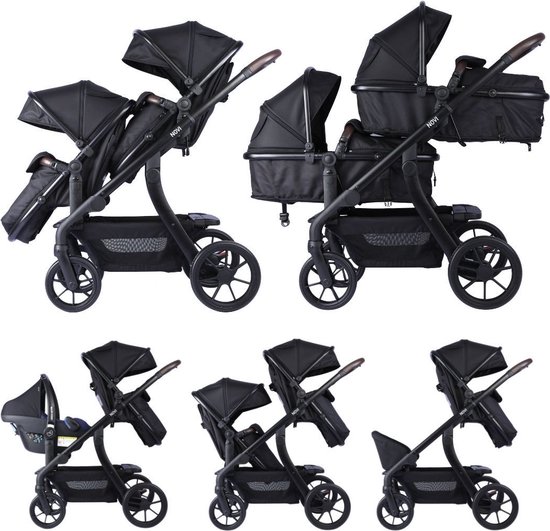 Novi Baby® Duo Premium Pacific Kinderwagen - Black van $