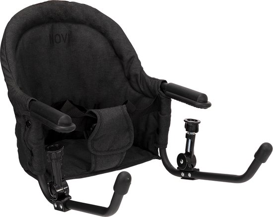 Novi Baby® Easy Sit Tafelhangstoel - Black Melange - Compact inklapbaar van Novi Baby®