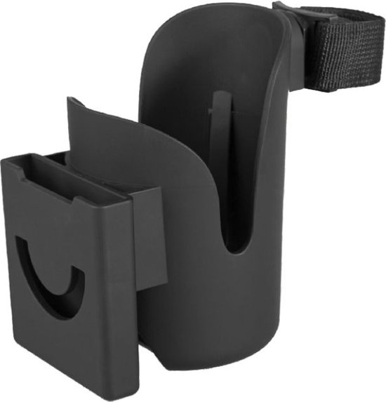 Novi Baby® Go - Cup houder - Telefoon houder - Cup Holder kinderwagen - Zwart van Novi Baby®