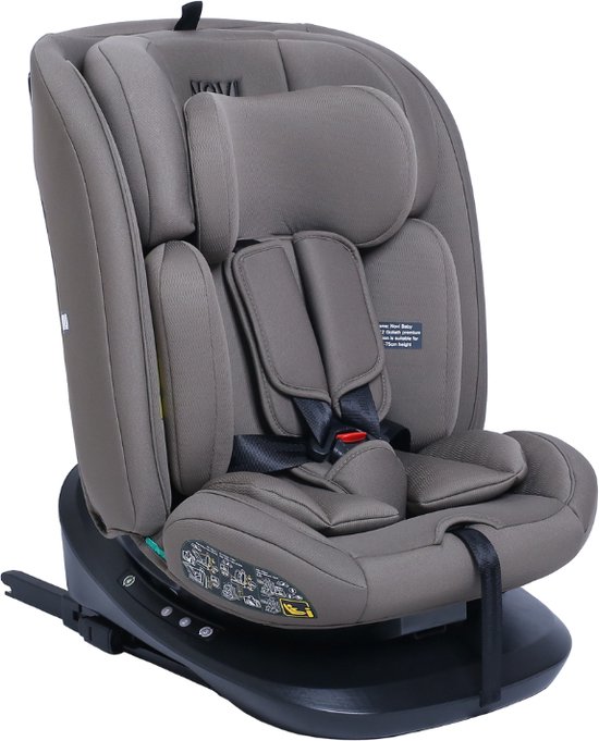 Novi Baby® Goliath Premium Autostoel - I-Size - Draaibaar - Dark Chocolat van Novi Baby®