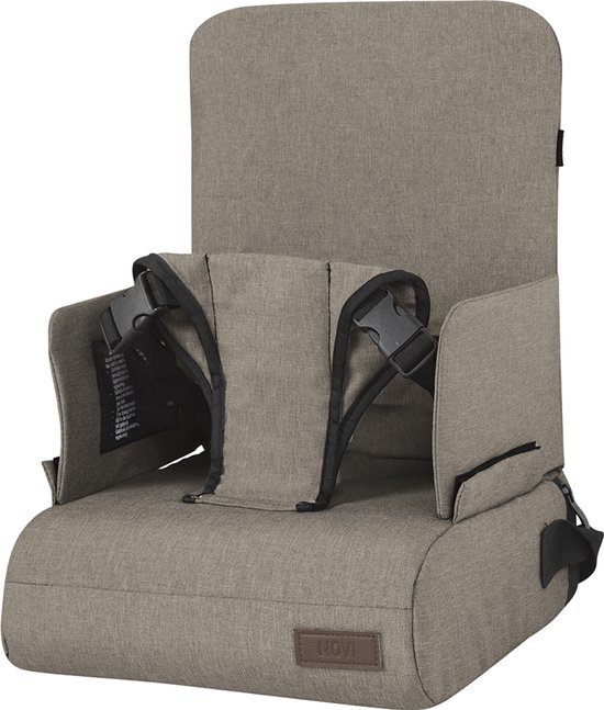 Novi Baby Maddy Stoelverhoger - Hazel Melange - Inclusief bevestigingsriem van Merkloos