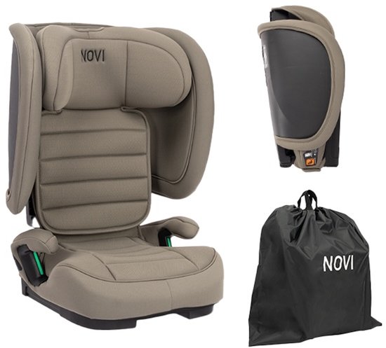 Novi Baby Max I-Size Autostoel - Dark Taupe - Inclusief Draagtas van Novi Baby®