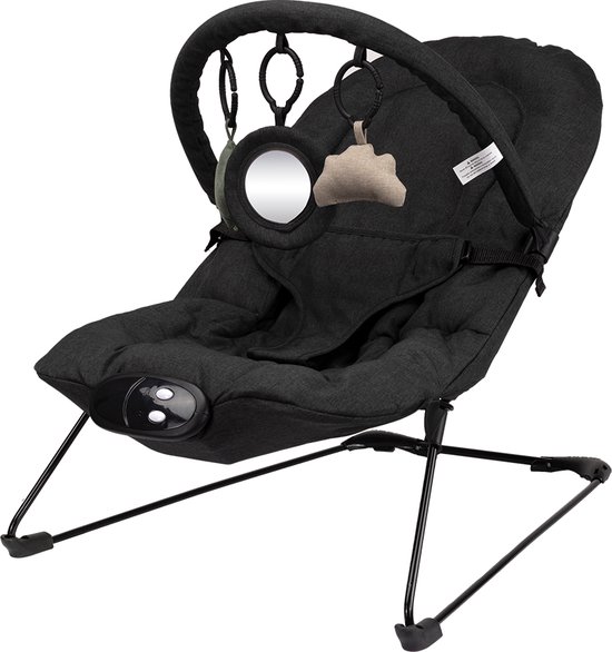 Novi Baby® Musical Cloud Wipstoel - Schommelstoel - Bouncer - Zwart van Novi Baby®