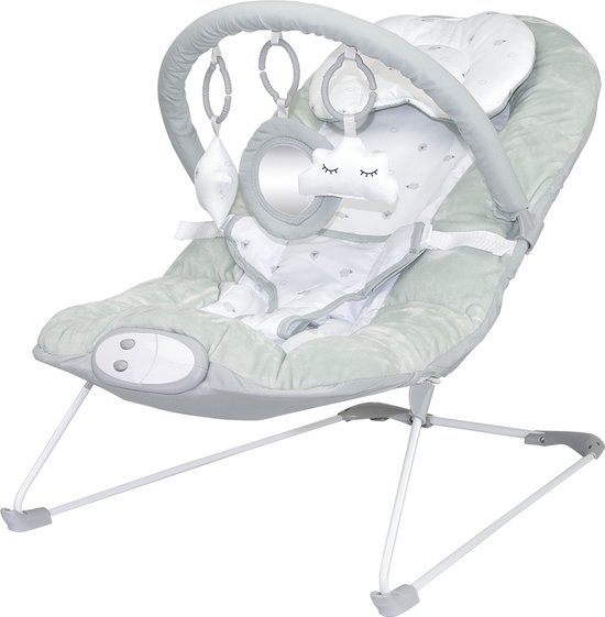 Novi Baby® Musical Cloud Wipstoel - Schommelstoel - Grijs - Bouncer van Novi Baby®
