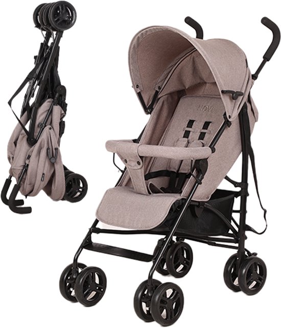 Novi Baby® Nick Buggy - Geschikt vanaf 6 maanden - lichtgewicht buggy - Hazel Melange van Novi Baby®