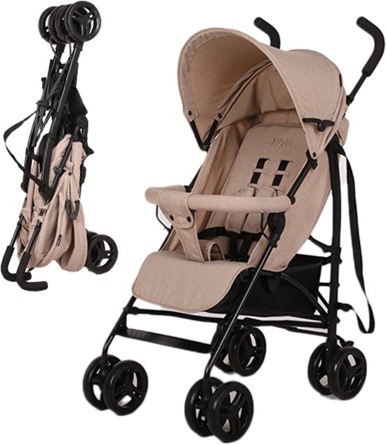Novi Baby® Nick Buggy - Geschikt vanaf 6 maanden - lichtgewicht buggy - Zand Melange van Novi Baby®