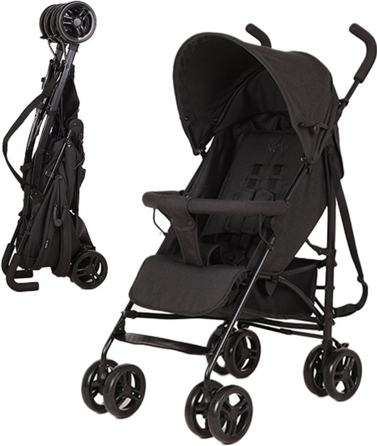 Novi Baby® Nick Buggy - Geschikt vanaf 6 maanden - lichtgewicht buggy - Zwart Melange van Merkloos