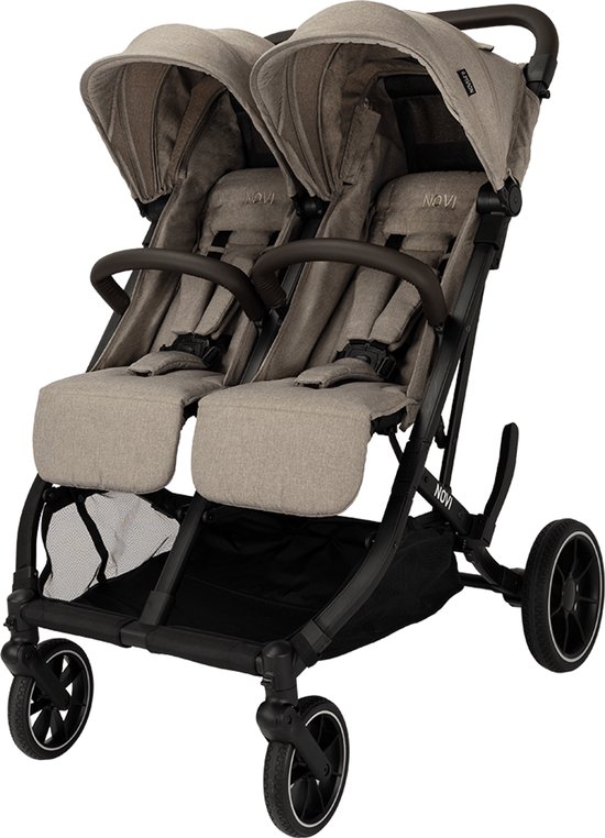 Novi Baby Scott V2 Duobuggy - All-terrain Wielen - XL Zonnekap - Hazel Melange van Merkloos
