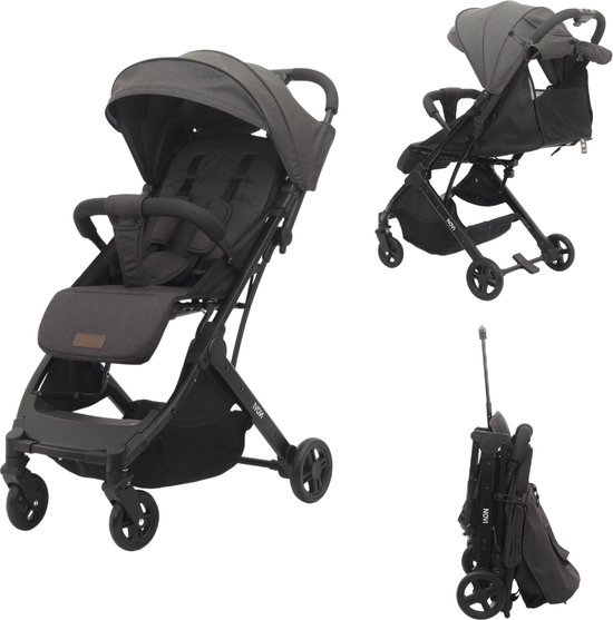 Novi Baby® Travel Go Buggy - Zwart Melange - afneembare wielen van Novi Baby®