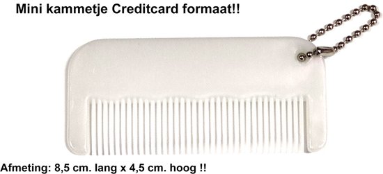 NTB - Mini kammetje - Zakkammetje - Parelmoer wit - Creditcardformaat- Voordeelset 2 Stuks!! van NTB