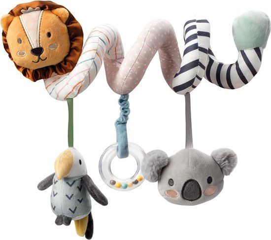 Nûby - Animal Adventures Kinderwagen speelgoed - Kinderwagenketting / spiraal voor baby - 0+ maanden van Nûby