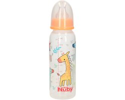 Nûby Baby Drinkfles - licht oranje - 240 ml - babies antikoliekspeen van Merkloos