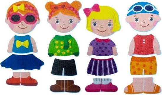 Nuby - Badspeelgoed - Schuimrubberen aankleedset meisje - Vanaf 12 maanden van Nûby