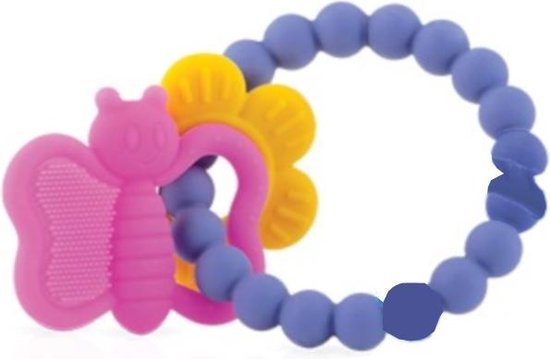 Nuby Bijtring Junior 19,6 Cm Siliconen Paars van Nûby