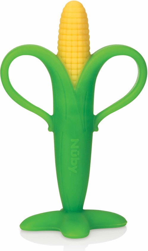 Nûby - Bijtspeeltje - Silicone Bijtspeelgoed voor baby - Maïs - 3+ maanden