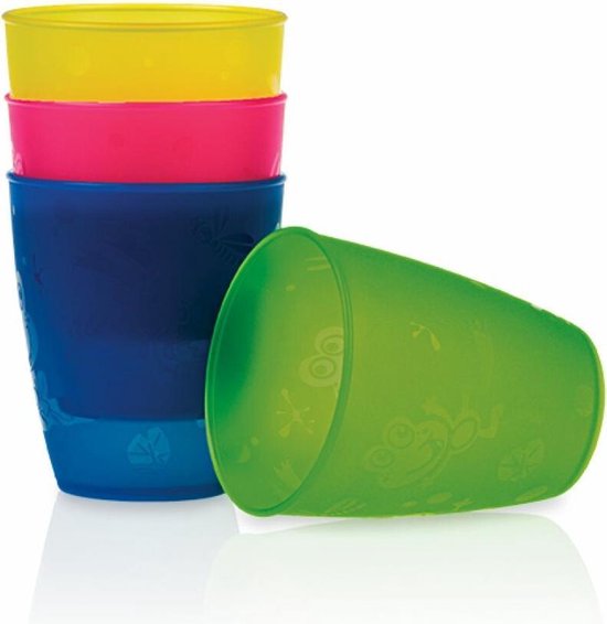 Nûby - Drinkbeker 4 Stuks - Meerkleurig - 300 ml van Nûby