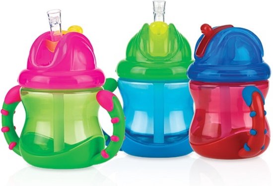 Nuby Flip It Antilekbeker - Rood van Nûby