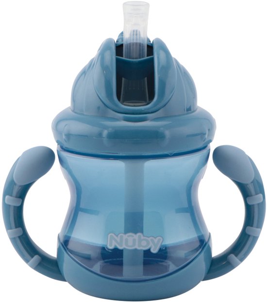 Nuby Flip-It Drinkbeker - 240 ml - Blauw