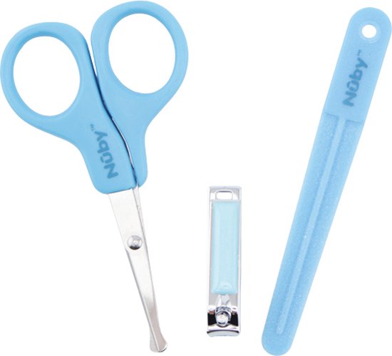 Nûby - Manicureset voor baby's - Nagelverzorgingsset - Blauw - 0m+ van Nûby
