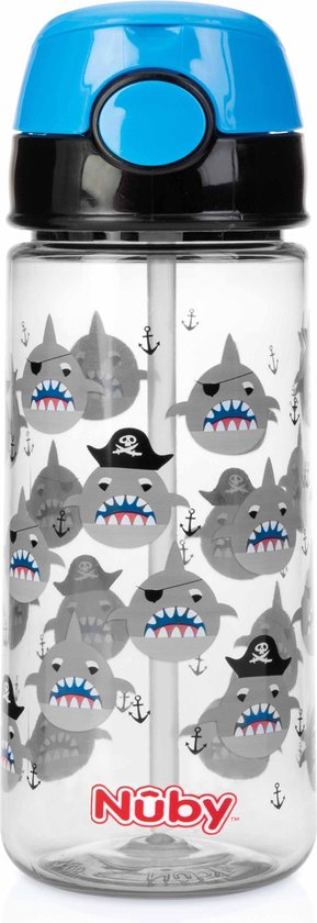 Nuby Rietjesbeker Blauw 530 ml van Merkloos