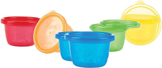 Nûby - Snackkommetjes - Bewaardoosjes - 6 stuks - 120 ml - 3+ maanden van Nûby