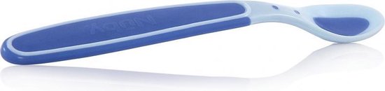 Nûby - Zachte en warmtegevoelige lepeltjes voor baby - Blauw - 3 stuks - 3+ maanden van Nûby