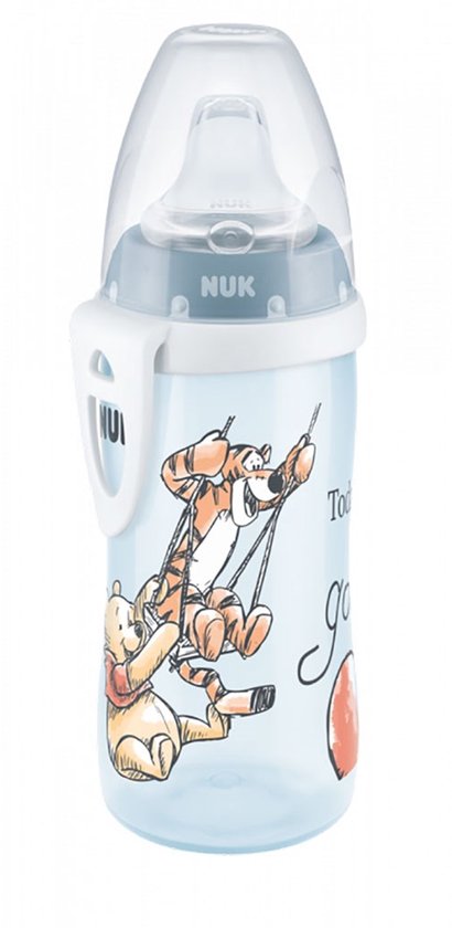NUK - Babyfles - Active Cup 300 ml beige - drinkfles - kind - sportfles - fles - beker - waterfles - drinkbeker van Merkloos