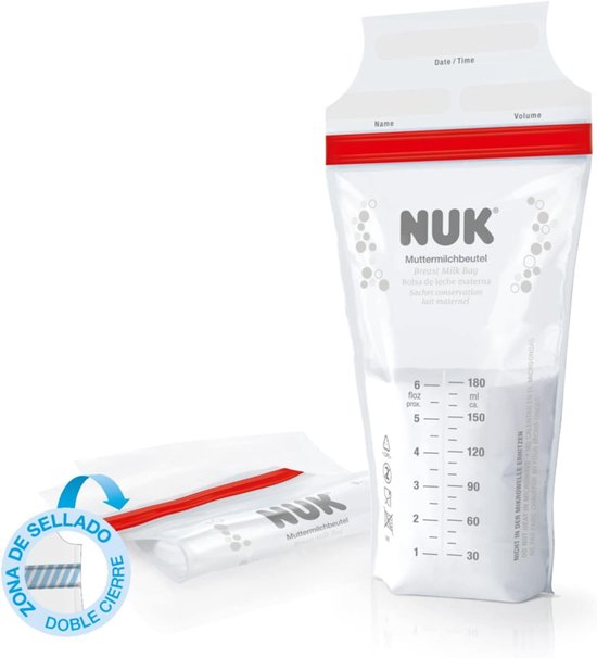 NUK | Breast Milk Bag | zakje moedermelk bewaren | 25 stuks | 180 ml