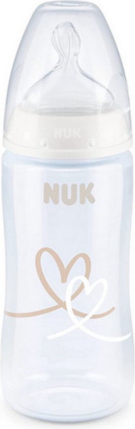 NUK | First Choice+ | harten | babyfles| 0-6 maanden | speen: M | 300 ml | 0-6 maanden van Nuk