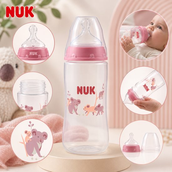 NUK First Choice+ Zuigfles 300 ml – vanaf 3 maanden – Koala