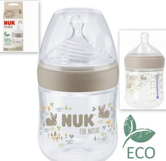 NUK | For Nature | Babyfles | maat S | 150 ml | beige 150 ml van Merkloos