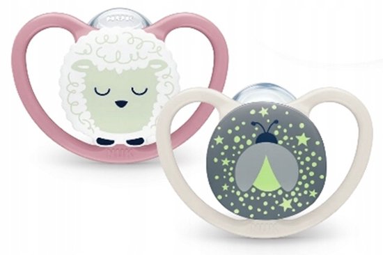 NUK Perfect Match Air Night Fopspeen - Glow in the Dark - 2 Stuks - Siliconen 6-18 maanden van Nuk