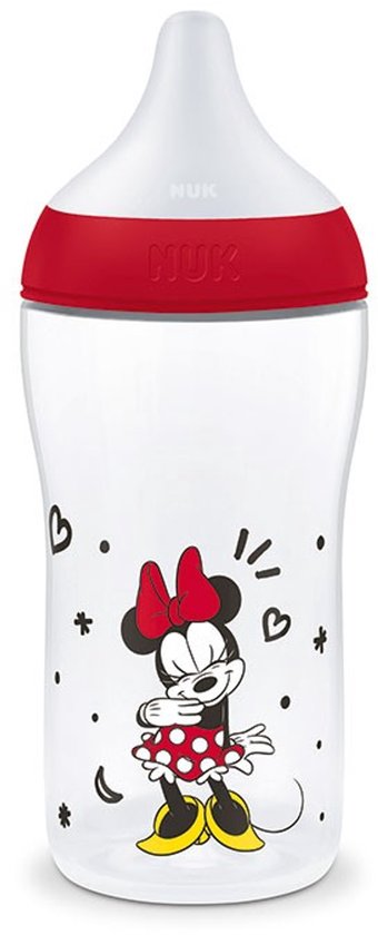 NUK Perfect Match Babyfles 260 ml – Siliconen Speen M – 3m+ – Minnie