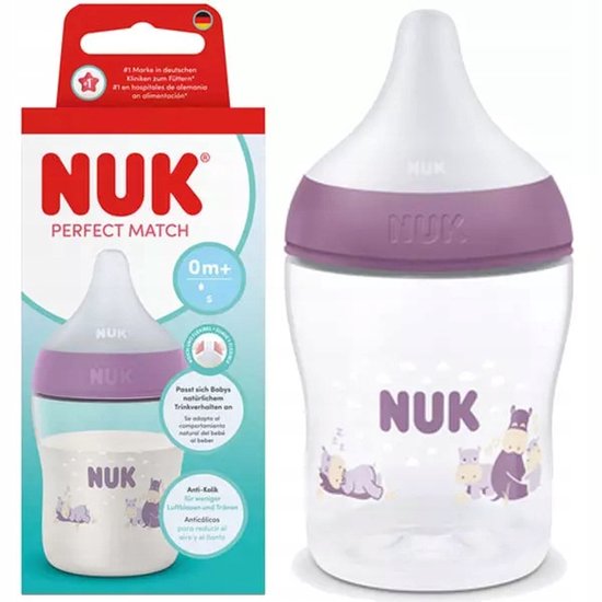 NUK Perfect Match Babyfles met Temperatuurindicator 150 ml – Siliconen Speen S 150 ml