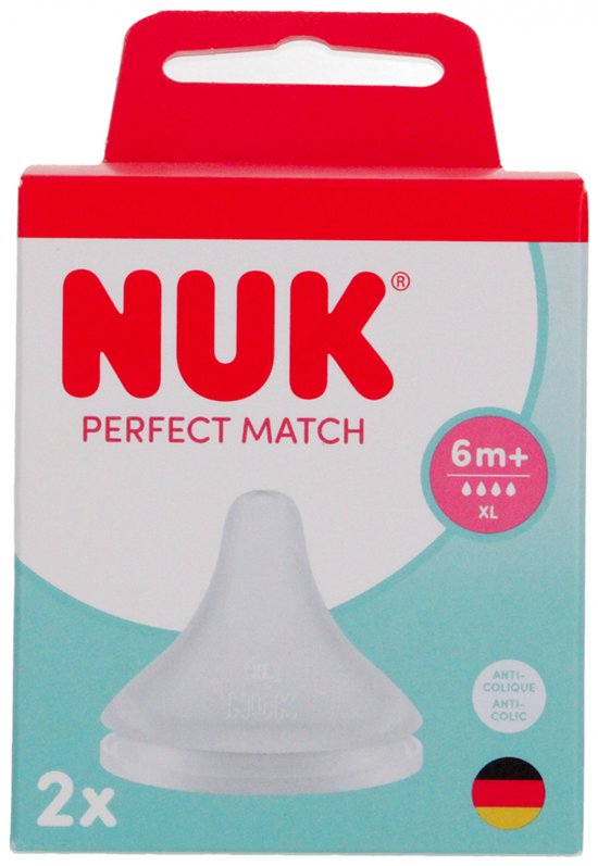 NUK Perfect Match flesspeen XL siliconen 2 stuks - Speen