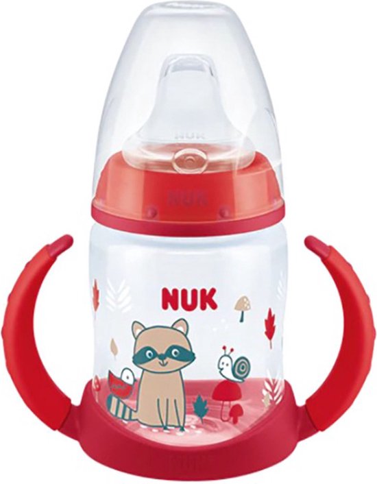 NUK Serenity Plus | overgangsbeker met handvat 150ml | rood | 4+ maanden | 4+ m