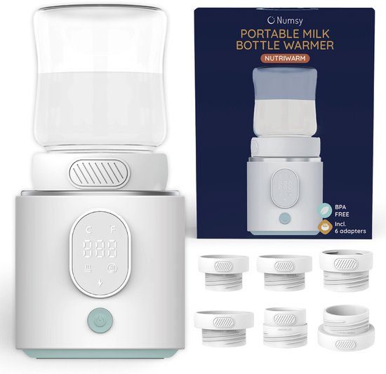 Numsy Nutriwarm Flessenwarmer Onderweg - Draadloos - Alle Merken van Numsy