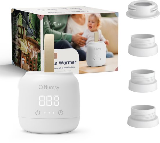 Numsy Velmi Draagbare Flessenwarmer Onderweg - Draadloos - Incl 4 Adapters van Numsy