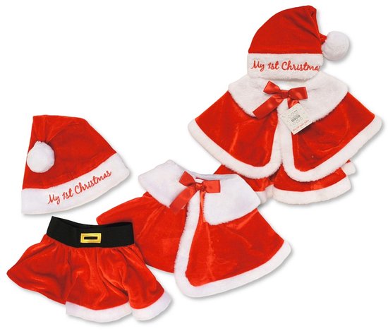 Nursery Time Kerstpakje - My First Christmas - Eerste Kerst Outfit Baby en Peuter - 3-delig - Meisje - 6-12 maanden