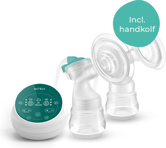 Nutrea DoubleFlow – Draadloze Dubbele Elektrische Borstkolf 24 mm – Oplaadbare Accu van Nutrea