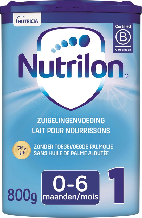Nutrilon 1 - Zuigelingenmelk Baby 0-6 maanden - Babymelk in Poeder voor Flesvoeding - Blik 800g