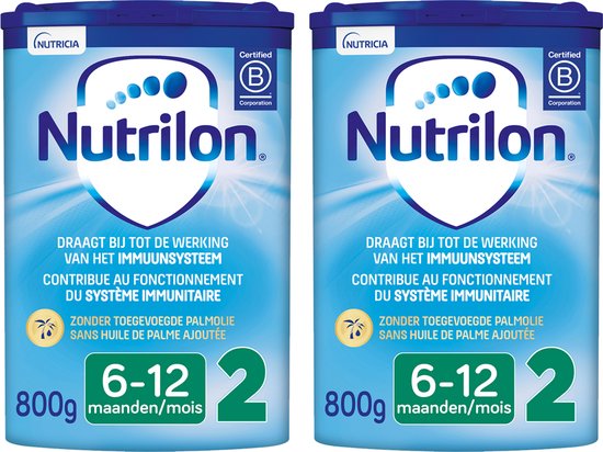 Nutrilon 2 - Opvolgmelk Baby 6-12 maanden - Babymelk in Poeder voor Flesvoeding - 2 x 800g van Merkloos